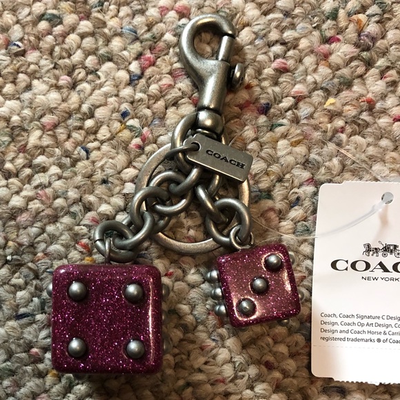 🎉 HP 🎉 🆕 Coach Dice Key Chain & Bag Charm - Picture 4 of 8